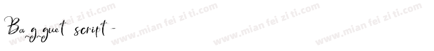 Bagguet script字体转换
